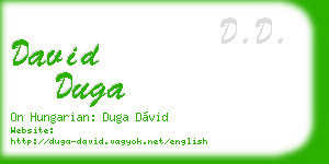 david duga business card